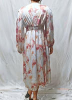"Vestido Largo Bohemio Mujer 2025- Escote V Estampado Floral, Talle Alto, Mangas Largas, Moda Verano Boho Chic, Vestidos Hippies Elegantes para Festivales, Playa o Diario |   Envío Rápido Miravia" - details 25