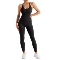 Mono ajustado para mujer, mono deportivo informal para todas las estaciones, ropa deportiva ajustada sin mangas, mono todo en uno, ropa para mujer - details 6