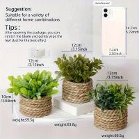 Plantas Artificiales de Eucalipto Pila de Césped Tejida de 11cm Material PE Decoración del Hogar - details 21