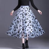 Falda de tul coreana para mujer, Falda Midi holgada con gancho Floral, elegante e informal, combina con todo, novedad de verano - details 11