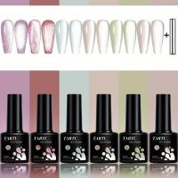 TARTU Juego de 6 esmaltes de uñas en gel tipo ojo de gato de 8 ml, kit de esmalte en gel de 6 colores, remojo para UV/Led, para salón y arte de uñas DIY en casa - details 2