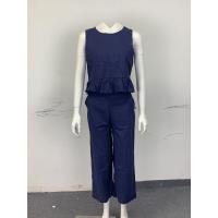 Conjunto casual de verano para mujer, top sin mangas plisado y pantalones cortos de pierna ancha - details 6