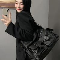 Bolso cruzado retro americano Bolso de moto grande para mujeres Diseño de hombro único - details 0