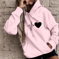 Sudadera con capucha para mujer, suéter cálido con cordón, estampado de corazón, Primavera, novedad - details 1