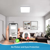 Goeco Luz de Techo LED Moderna 36W, IP44, 4050LM, 6500K, Luz Blanca Fría, PVC, Iluminación Interior, Montaje en Parachoques - details 4