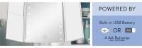 Trifold mirror