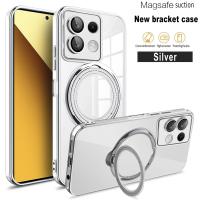 Funda de TPU suave transparente pura para Xiaomi Redmi Note 13, 12, 11, Mi 14 Pro, 11T, 12T, 13T, soporte MagSafe, cubierta de electroplaca ligera - details 12