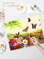 RUOPOTY Pintura Númerica 40x50cm Kit DIY Regalo Adultos Acrílico Imagen Mariposa Para Decoración de Pared Arte Hogareño Material Lienzo Tipo de Pintura Propicén - details 1