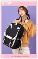 Mochila escolar de nailon para adolescentes, morral de viaje para estudiantes, a la moda - details 1