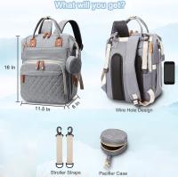Bolsa para pañales de gran capacidad, mochila multifuncional impermeable unisex, elegante mochila de viaje para mamá, bolso bandolera, bolsa para colgar del cochecito del bebé Bolsa para mamá - details 0