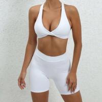 Conjunto de pantalones cortos cruzados sin espalda para mujer, ropa deportiva de 2 piezas, ropa de entrenamiento PIESS, ropa deportiva - details 27