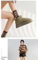Botas de Nieve de Peluche de Lujo Calzado Plano de Tobillo para Mujer Caliente y Casual con Forro de Piel - details 7