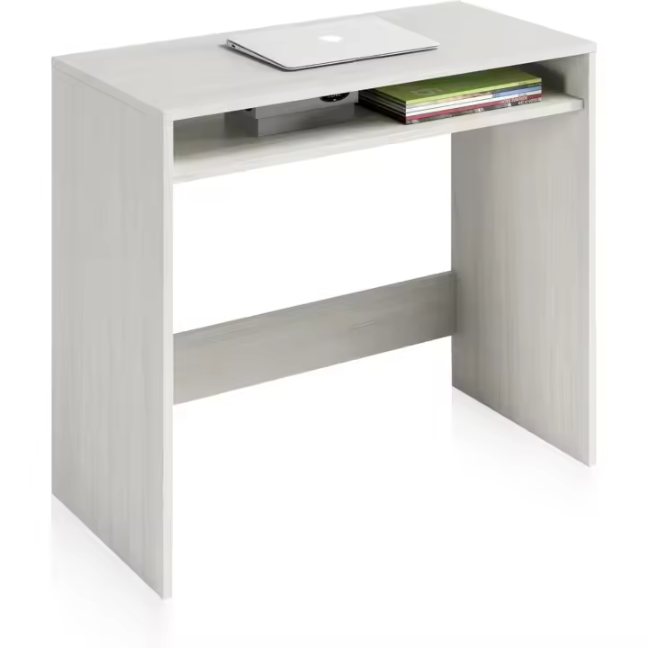 Escritorio, Mesa de Ordenador, Mesa Juvenil, Acabado en Color Blanco Alpes, Medidas: 79 cm (Ancho) x 43 cm (Fondo) x 79 cm (Alto) - 1
