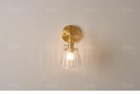 IWHD-Lámpara de pared de latón de estilo nórdico, luz creativa para espejo de baño, lectura de cabecera, candelabro de pared LED de cristal de cobre pequeño - details 18