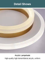 Lámpara de Techo Redonda y Cuadrada LED TOMAXIN 20CM para Habitación Luz de Pasillo Interior Cambiable de Color Moderna 220V - details 12