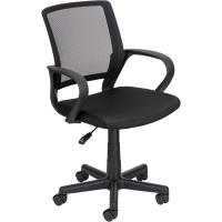 Silla de Oficina ergonómica de Piel sintética Negra, con Ruedas giratorias, reposabrazos, Altura Regulable, de Acero y Espuma Blanda, fácil de Montar y desplazar, 56x48x95 cm - details 15