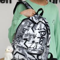 Mochila escolar de gran capacidad con grafiti para estudiantes, mochila informal de moda para mujer, mochila escolar con colgante de dibujos animados para niña que se desplaza - details 19
