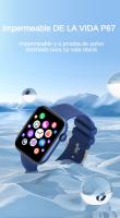 Reloj inteligente P59 para hombres y mujeres, reloj inteligente SANLEPUS con pantalla HD de 2,01 pulgadas, llamadas Bluetooth, notificaciones, más de 100 modos deportivos, monitor de salud para frecuencia cardíaca, oxígeno en sangre y sueño, IP67, compati - details 9