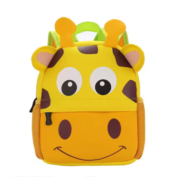 Mochilas escolares de animales para niños pequeños, morral Escolar de neopreno con dibujos de monos en 3D, para guardería - 1