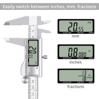 Calibre Digital de Acero Inoxidable 6 Pulgadas Herramienta de Medición para Longitud, Ancho, Profundidad Ideal para Bricolaje en Casa Certificado CE - details 4
