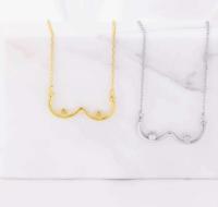 y Collar de cadena de lactancia para mujer, gargantilla con colgante con forma de onda de acero inoxidable, artística, feminista, para mujer - details 4