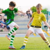 Cinturones de fútbol con bandera, conjunto de fútbol con bandera ajustable para 14 jugadores, competición de entrenamiento deportivo - details 5