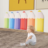 6 tapetes de pared con relleno de pared en forma de lápiz 3D para protección de paredes - details 0