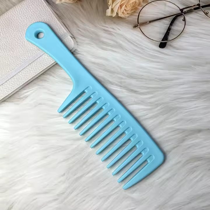 Pro Wet Hook-cepillos para pelo rizado, peine de peluquería antiestático resistente al calor, herramientas de estilismo de teñido ancho grueso, peluquero - 1