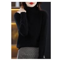 Suéter de cachemira de lana de 100% para mujer, suéter tejido con cuello alto, jerséis de manga larga, ropa de otoño e invierno, Jersey cálido, Tops - details 28