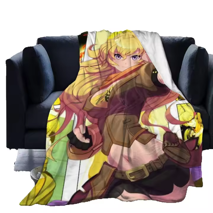 RWBY Anime Girl manta cálida de forro polar para sofá, cama, sofá, V139 - 1