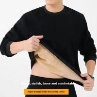 Sudadera gruesa con forro polar para hombre, nuevo estilo de invierno, holgada, cálida, deportiva, para hombres jóvenes - details 0