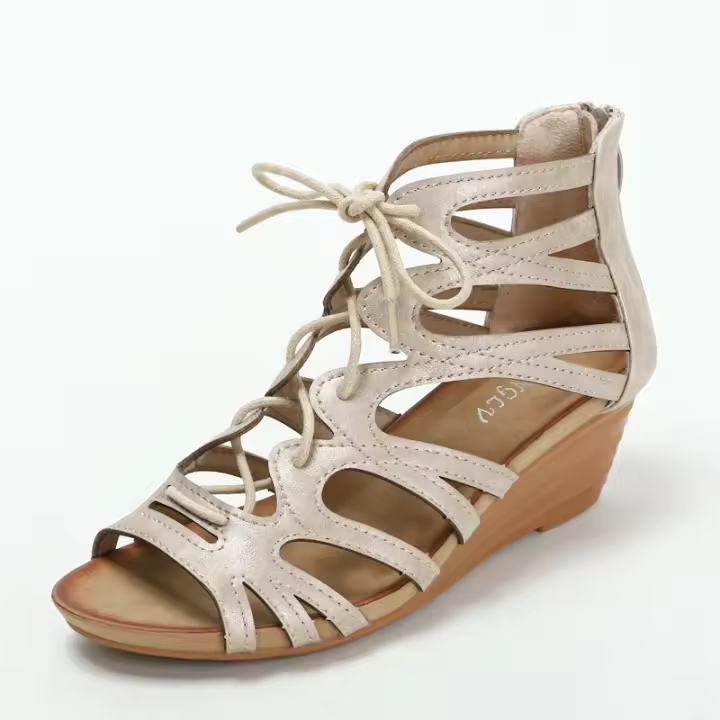 Sandalias de tacón con cuña para mujer, zapatos de verano. - 1