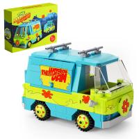 Kit de modelo de coche con máquina misteriosa para niños, 320 Uds., bloques de construcción, película Scooed Doo, Panel Van, vehículo de dibujos animados, juguetes para niños, regalos - details 0
