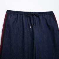 OUWU- -traje Vaquero Vintage Informal Y Elegante Para Mujer, Blusa Con Capucha Y Botones Lisos, Pantalones Rectos Con Cordón, Trajes De Otoño 2025 - details 7