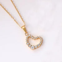 Colgante de Corazón de Melocotón en Acero Inoxidable con Placa de Oro Lujo Ligero para Mujeres - details 9