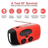 Radio portátil con dinamo solar AM/FM/NOAA con linterna L multifuncional y banco de energía para emergencias y - details 3