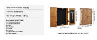 SucceBuy Gabinete para dardos, juego de madera maciza, escondite de tamaño oficial con marcador y accesorios, (diana no incluida) - details 6