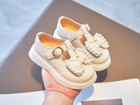 Zapatos de cuero para niña con lazos de perlas, zapatos planos suaves y cómodos con perlas de princesa, primavera y otoño - details 13