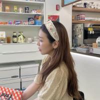 Diadema de encaje bordada de estilo coreano para mujer, diadema con bordes anchos, lazo de flores, cuerda para el cabello, banda para el cabello con diamantes de imitación florales de hadas - details 20