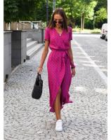 Vestido Floral Elegante con Escote en V Estampado Moderno, Transpirable, Perfecto para Trabajo y Ocasiones Casuales - details 14
