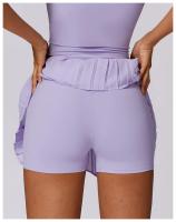 Moda chica gimnasio correr falda plisada falda de tenis de Golf con bolsillo mujeres deportes cintura alta falda de Yoga pantalones cortos faldas deportivas - details 8