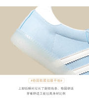 Nuevo verano océano azul suela suave cómodo con cordones de fondo plano estudiante universitario deportes y zapatos de ocio - details 4