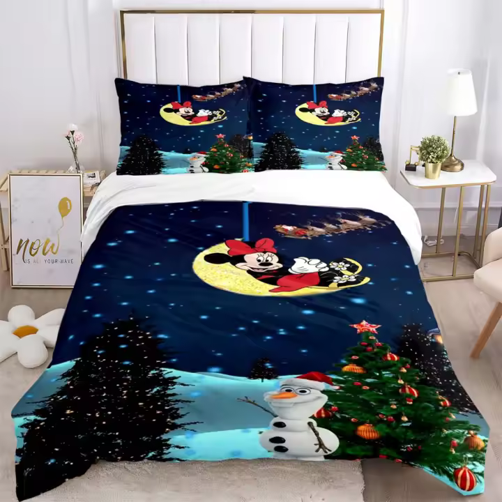 Funda de edredón con patrón y fundas de almohada, juego de cama con estampado Digital 3D, regalo de Navidad doble, Queen y King - 1