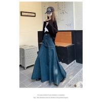 Falda de Denim de Cola de Pescado Versátil de Cintura Alta Moda para Mujeres Vestidos - details 2