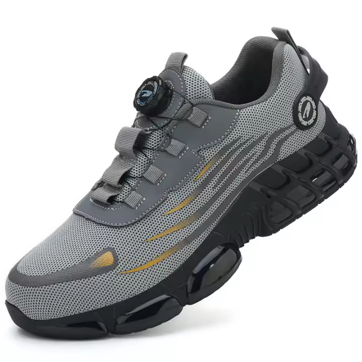 Zapatos de Seguridad para Trabajo Tejidos Voladores con Botón Resistentes al Desgaste, Cómodos, Ligeros y Transpirables para Hombres - 1