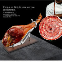 Estante de jamón dedicado Acero inoxidable304Accesorios de madera maciza importtada Zócalo vino Show Stand - details 3