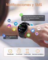 Reloj Inteligente Mujer Hombre,IP68 Impermeable Smartwatch Mujer,1,3'' Pantalla Táctil Reloj Deportivo Mujer,con Oxímetro,Monitor Sueño,Podómetro,DIY Esfera Reloj,Pulsómetro para Android iOS - details 2