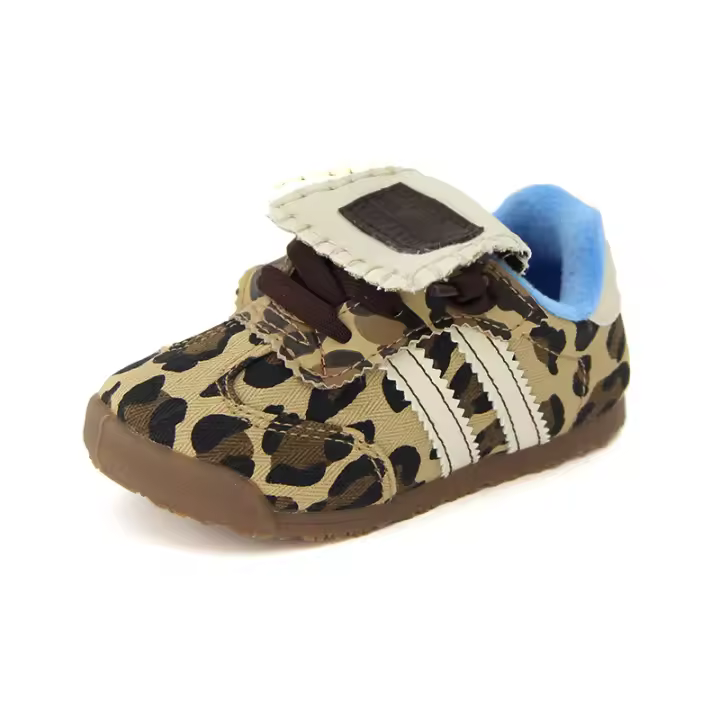 Flip compañeros de clase con estampado de leopardo 3-6 años zapatillas para niños con vellón - 1