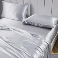 Fundas Almohada Verano Satinado Color Sólido Satin Juego de 2 para Cama Transpirable Suave y Lavable - details 3