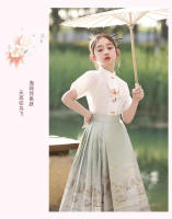 Falda de caballo de alta gama para niñas, Hanfu mejorado Ming mad, ropa fina y antigua para niños, estilo Tang, verano - details 13